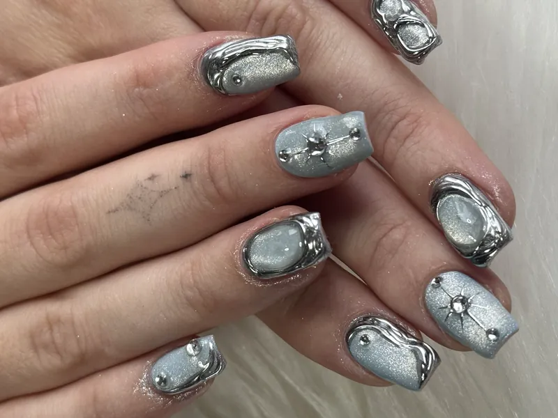 Square nagels door Yassie Nailzz in Alkmaar